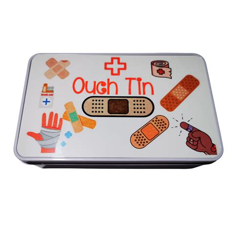 ouch metal box|Ouch, Ouch Pouch, Ouch Tin, Ouch Box, Plaster Box, Medical .